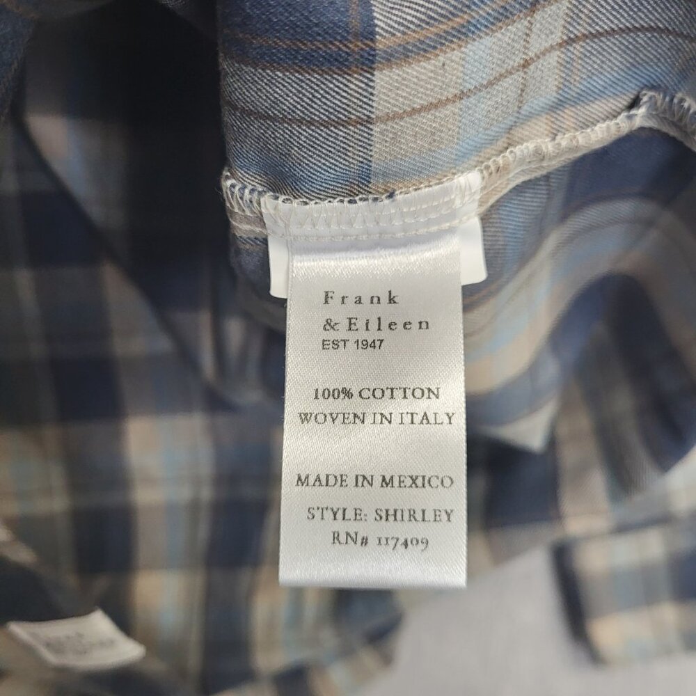 Frank & Eileen Shirley Plaid Oversized Button-Up Shirt Womens Size Small - Picture 9 of 10